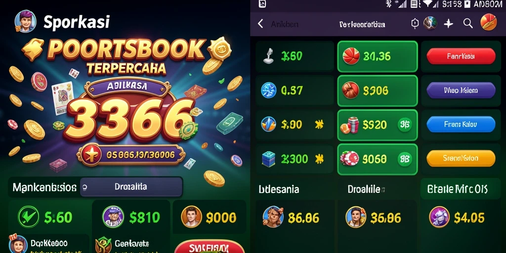 Tampilan utama gameplay taruhan olahraga pada aplikasi 333666.