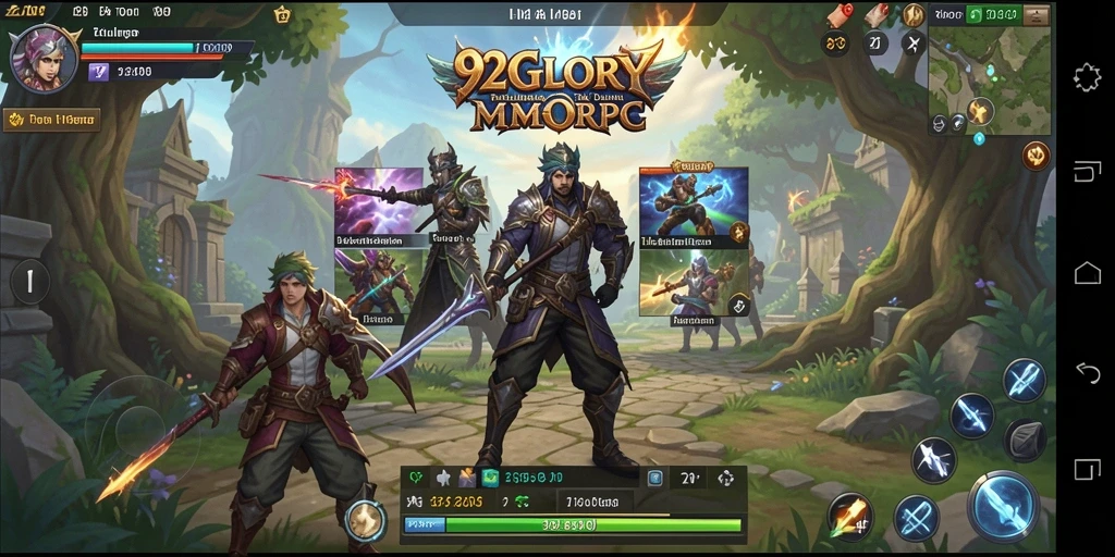 Tampilan gameplay menarik dari 92GLORY di dalam dunia MMORPG.