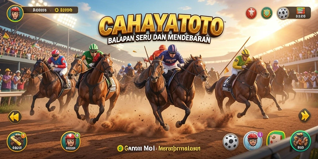 Screenshot gameplay <strong>CAHAYATOTO</strong> dengan aksi balap yang mendebarkan.