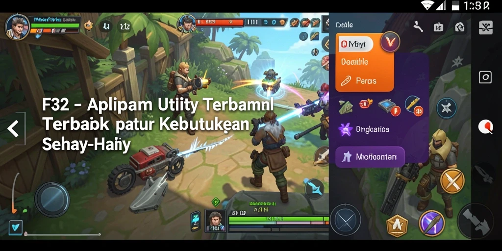 Screenshot aplikasi F32 menampilkan antarmuka yang intuitif dan fitur lengkap.