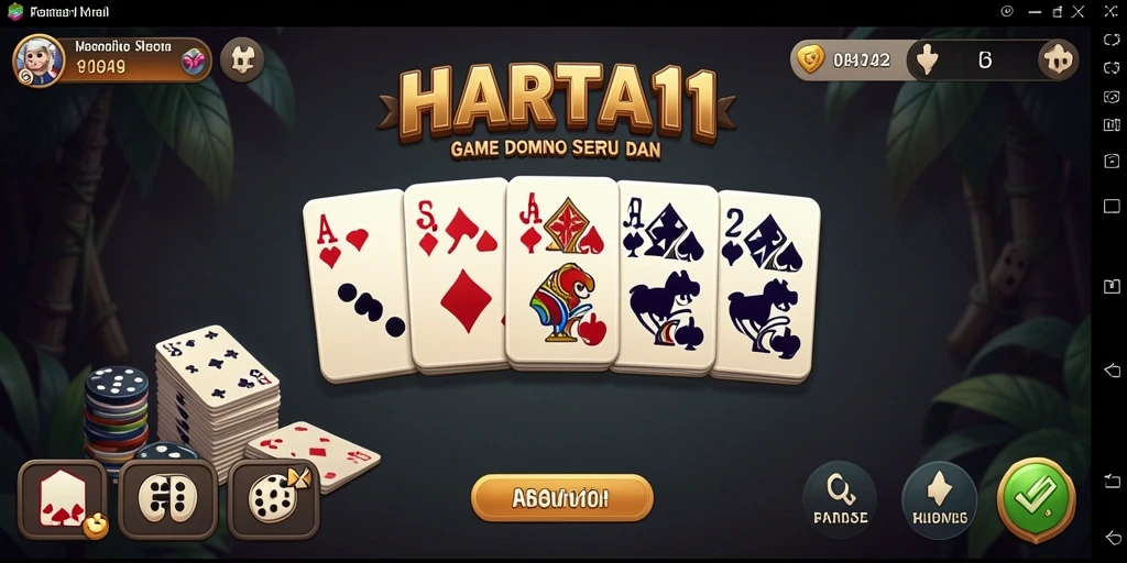 Tampilan gameplay seru HARTA11 menampilkan domino dalam aksi.