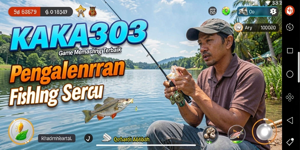 Screenshot utama KAKA303 menampilkan gameplay memancing yang seru dan menantang.