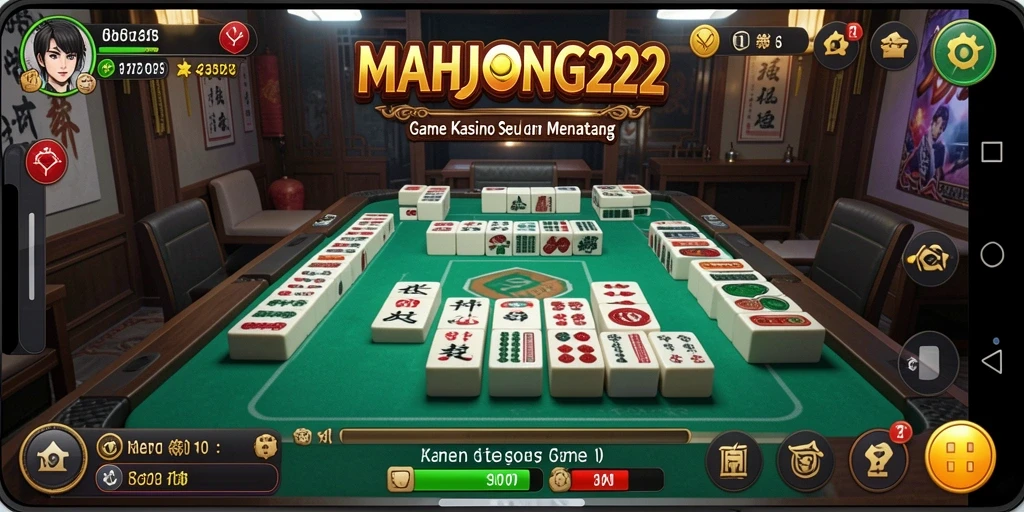 Tampilan gameplay seru dan menegangkan di MAHJONG222.