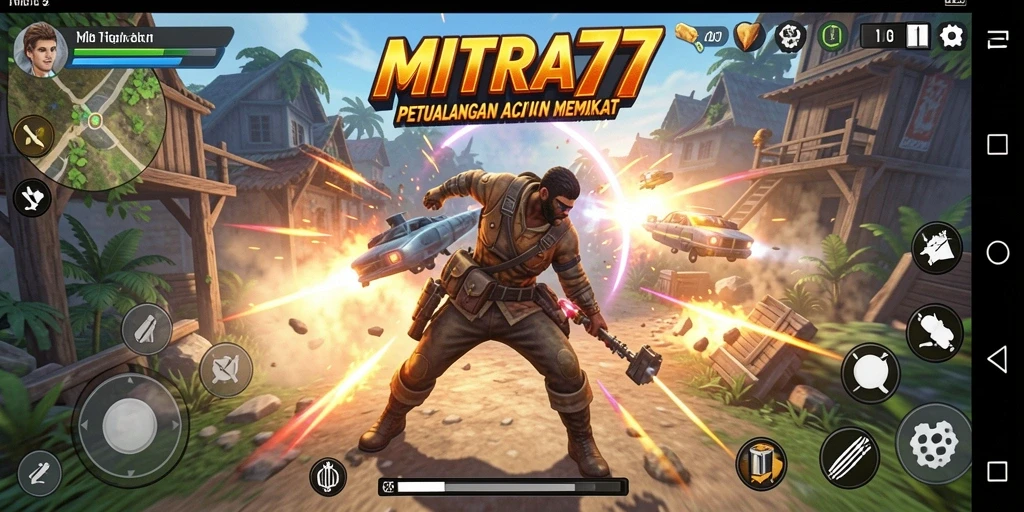 Screenshot gameplay MITRA77 yang menampilkan aksi mendebarkan.