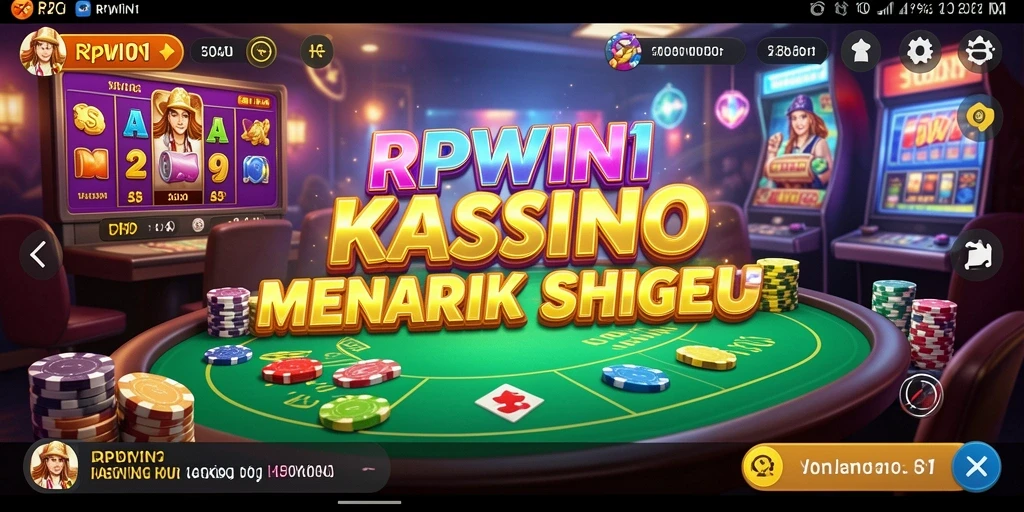 Tampilan utama gameplay RPWIN1 yang menampilkan suasana kasino yang seru.