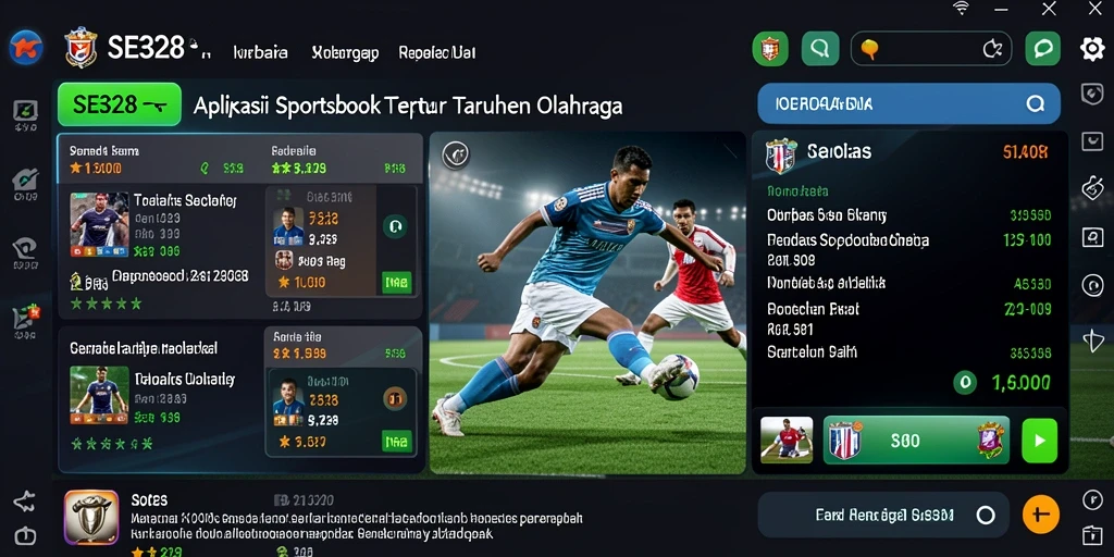 Tampilan utama SE328 dengan pilihan taruhan olahraga yang menarik.
