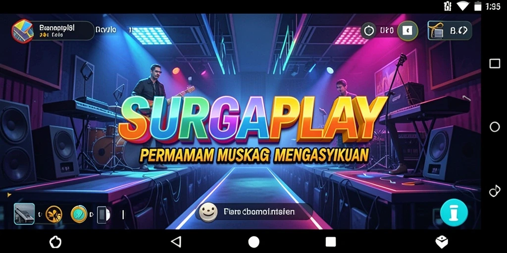 Gambaran gameplay seru dalam dunia musik bersama SURGAPLAY.