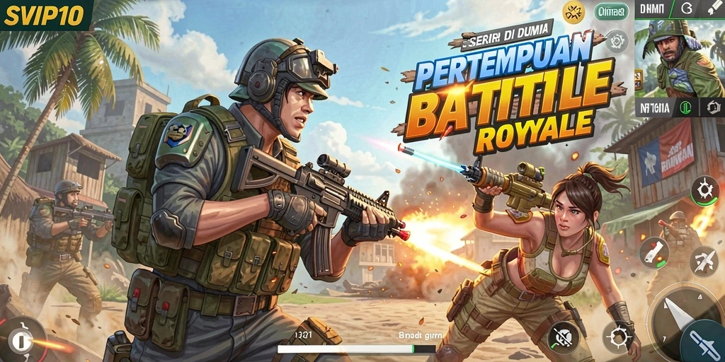 Screenshot gameplay SVIP10 menampilkan pertempuran intens dan strategi tim.