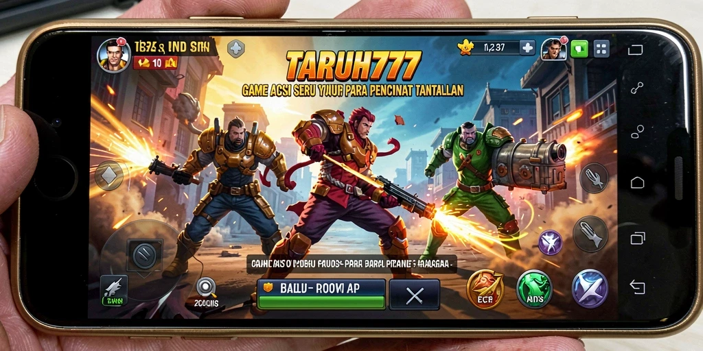 Screenshot menunjukkan aksi menegangkan dalam TARUH777.