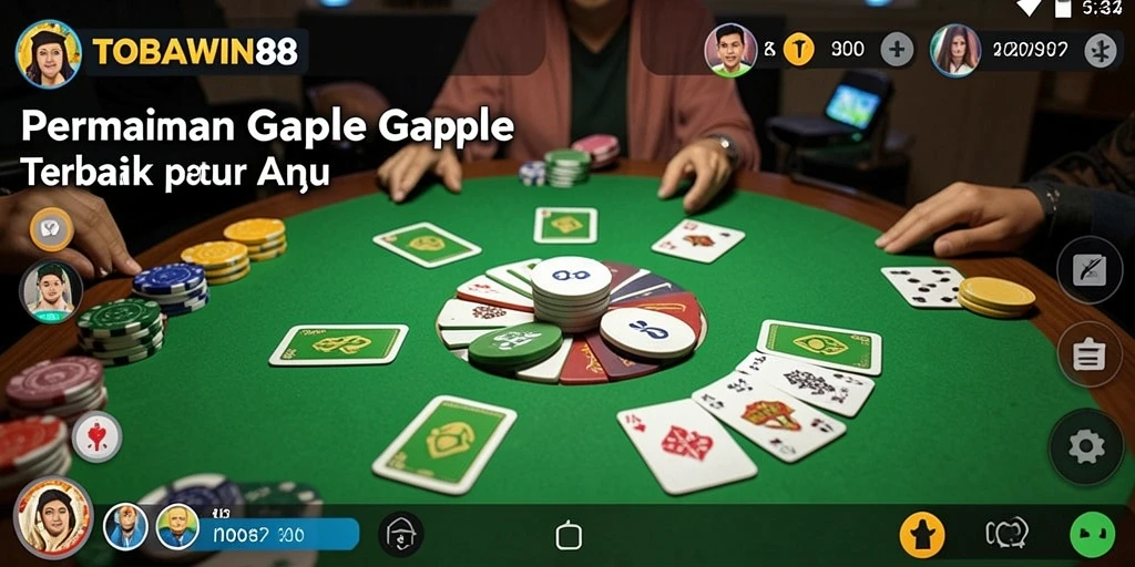 Tampilan gameplay seru TOBAWIN88 dalam permainan Gaple.