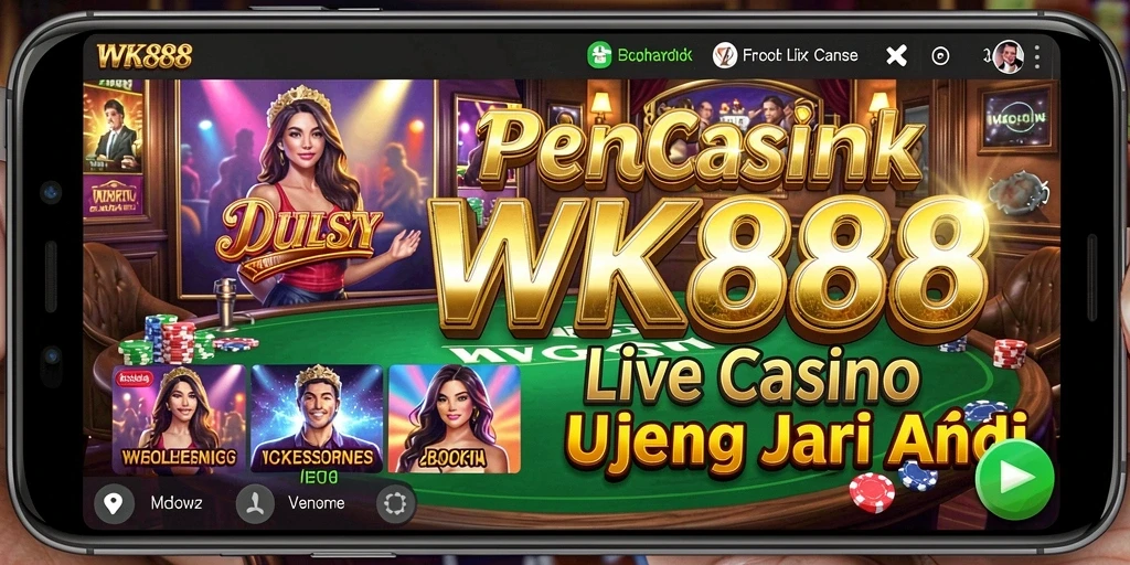 Gambaran gameplay Live Casino yang seru dan interaktif di WK888.